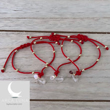 Load image into Gallery viewer, Pulseras en hilo trenzado con piedras laminadas en oro