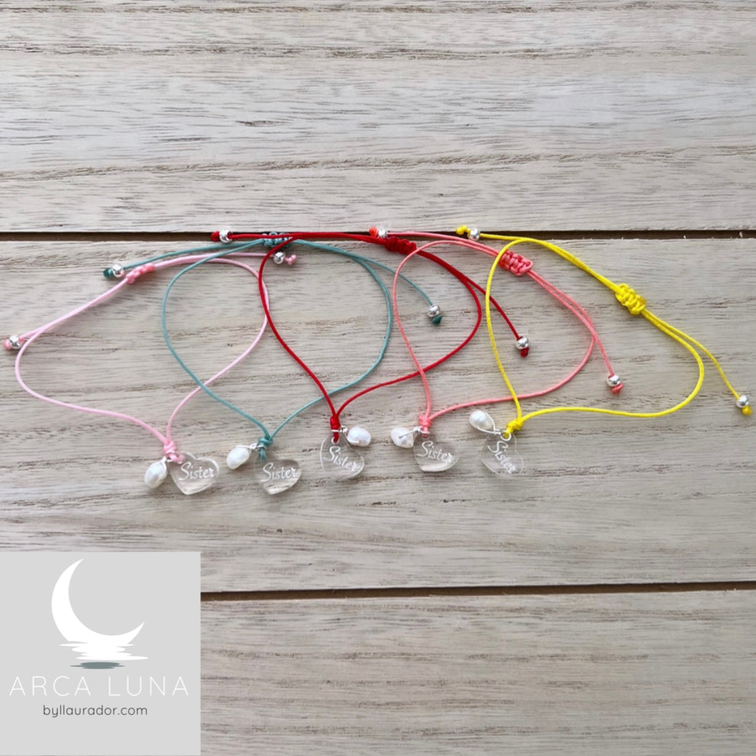 Pulseras en Hilo con perla para Mom, Daughter, Grandma, Granddaughter, Sister & Friends